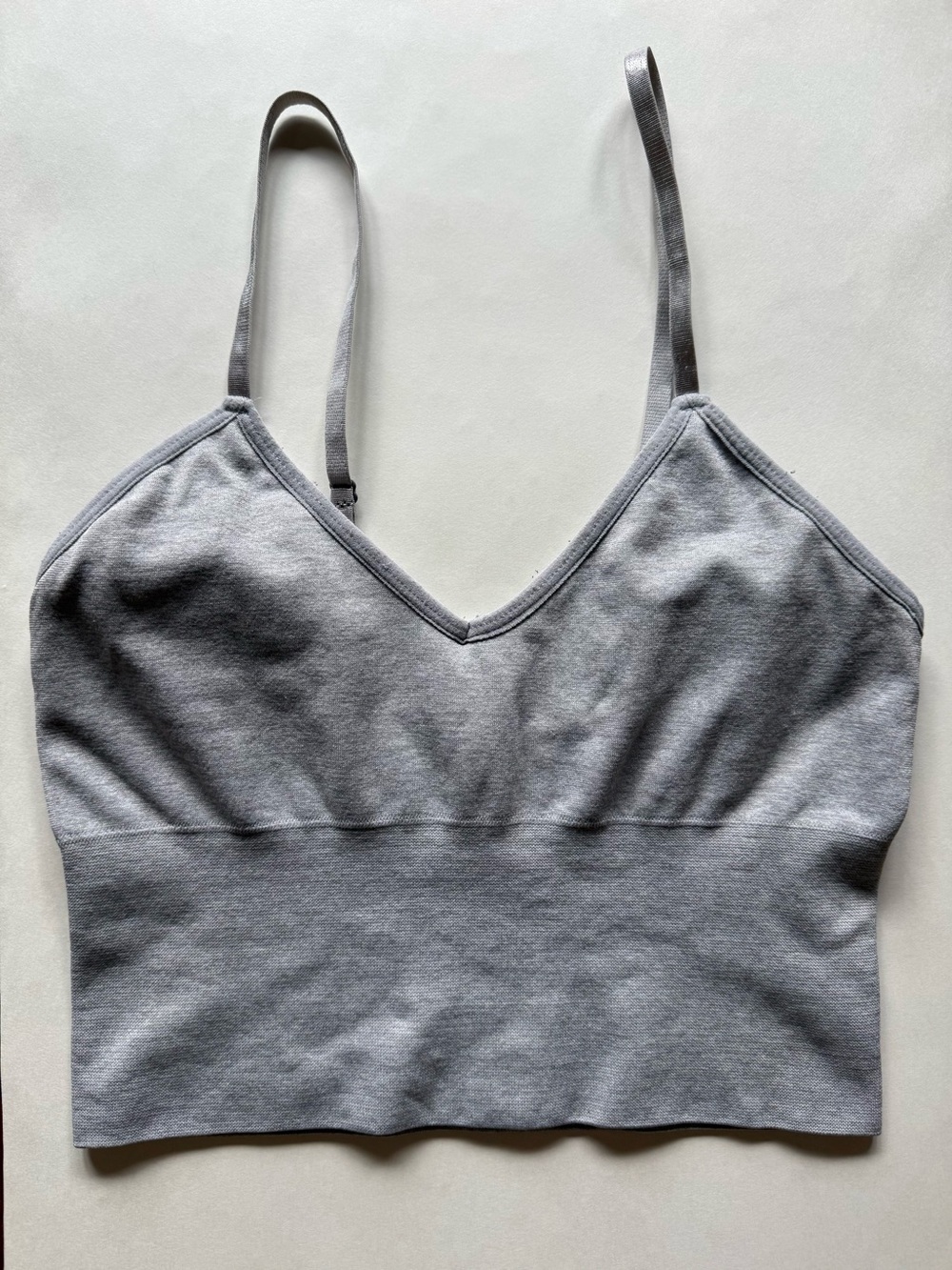 Light Gray V-Neck Activewear Tank Top